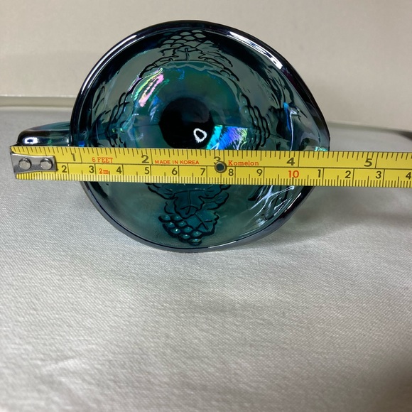 Vtg Indiana Blue Harvest Grape Carnival Glass Creamer - Picture 9 of 10
